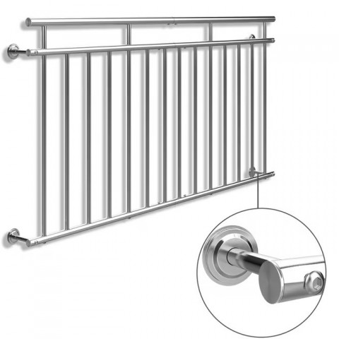 Francouzské zábradlí z nerezové oceli 90x184cm č.4