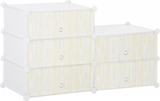 Plastový botník na 6 párů bot | bílý