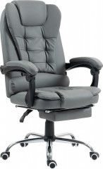 Naklápěcí kancelářská židle s podnožkou | šedá č.1