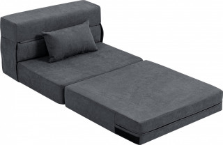 Rozkládací pohovka 3 v 1 | tmavě šedá č.1