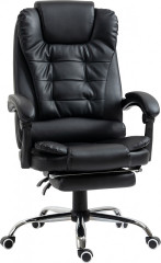 Naklápěcí kancelářská židle s podnožkou | černá č.1