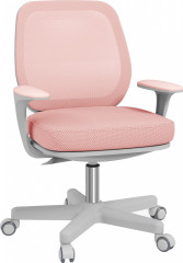 Ergonomická kancelářská židle s funkcí otáčení | růžová č.1