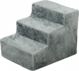 Schody pro domácí mazlíčky, plyšový vzhled | světle šedé č.1