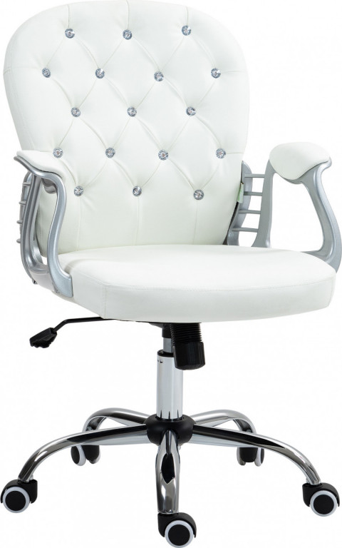 Kancelářská židle v imitací kůže | bílá