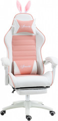Herní židle se zaječíma ušima | růžová č.1
