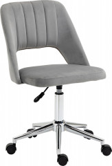 Kancelářská židle se sametovým potahem | šedá č.1