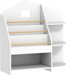 Dětský regál se 4 otevřenými přihrádkami 80 x 30 x 79,7 cm | bílý č.1
