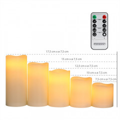 LED svíčky 5ks s dálkovým ovládáním č.2