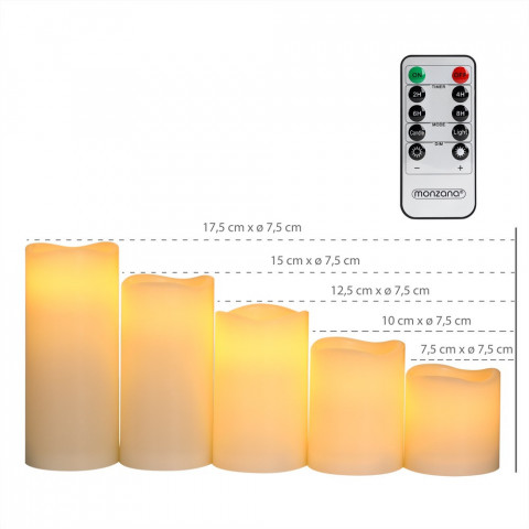 LED svíčky 5ks s dálkovým ovládáním č.2