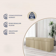 Skládací lavice 115x38x38cm | béžová č.2