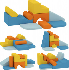 Pěnové stavební bloky, 9 kusů | vícebarevné č.1