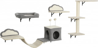 Lezecká 4dílná stěna pro kočky | béžová č.1