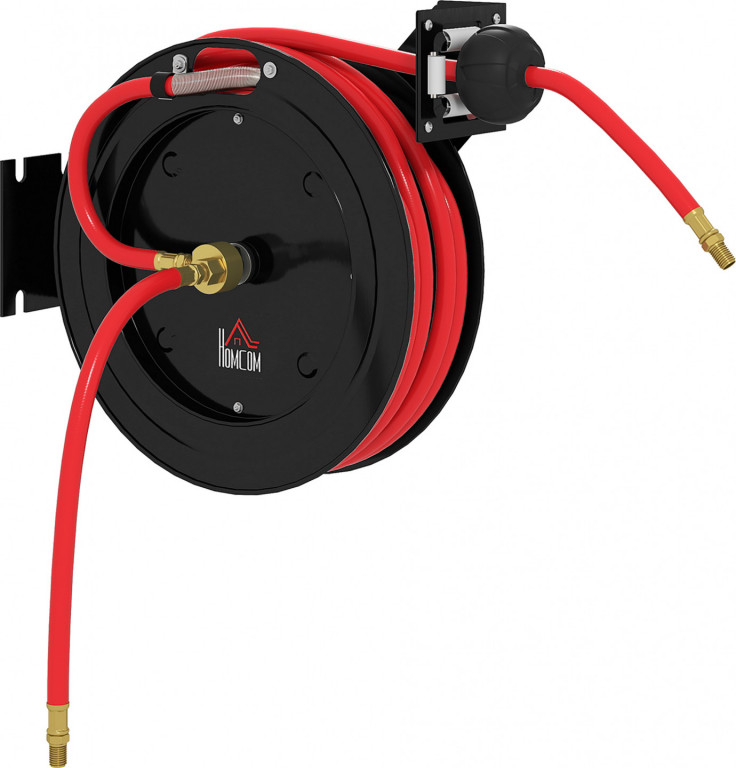 Automatický naviják na hadici na stlačený vzduch 15 m | černý