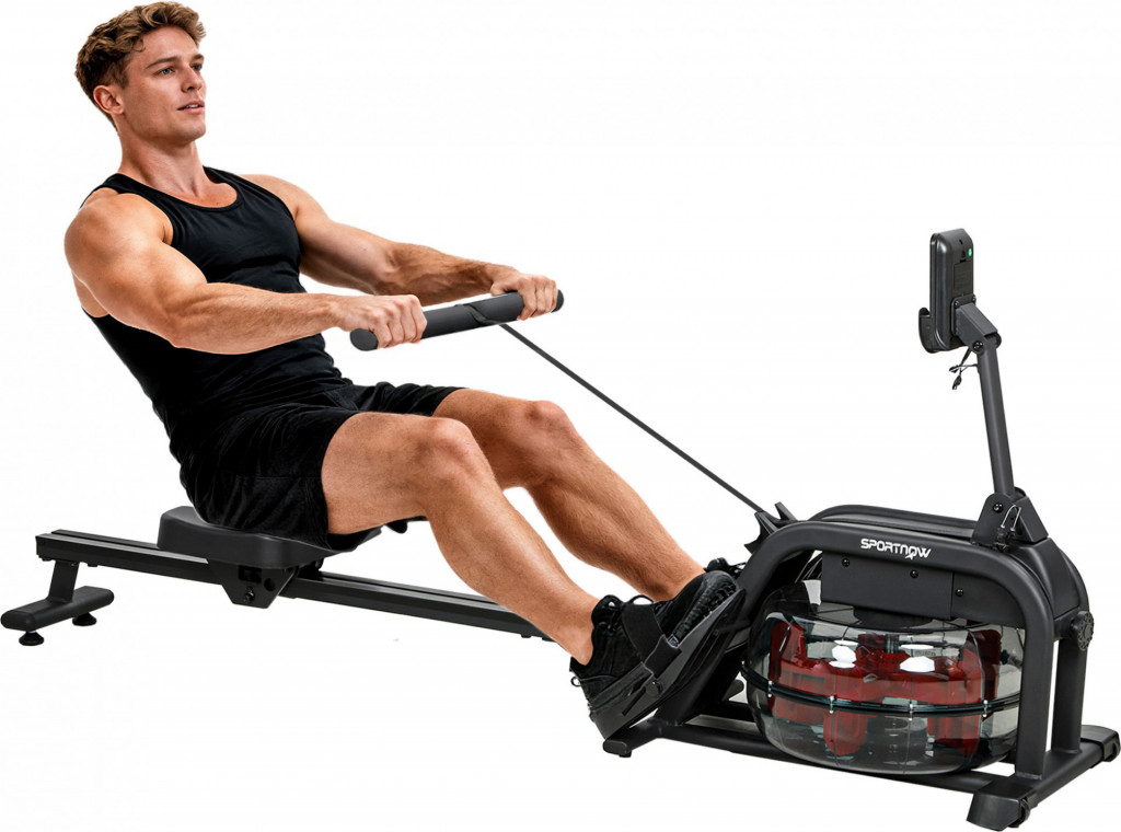 Veslovací trenažér pro domácí veslování | černý