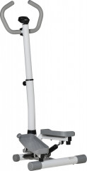 Stepper s rukojetí, 55 x 53 x 118-128 cm | bílý + šedý č.1