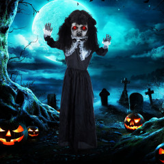 Halloweenská hororová panenka | černá č.1