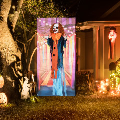 Halloweenská dekorace - hororový klaun | modrá č.1