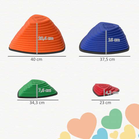 Protiskluzové balanční kameny 9 kusů | vícebarevné č.3