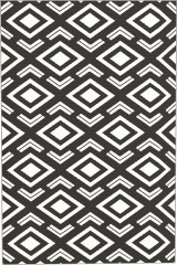 Venkovní koberec robustní 182 x 274 cm | černo-bílý č.1