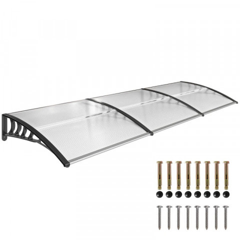 Stříška na vchodové dveře 90 x 295 cm | bílá + černá č.5