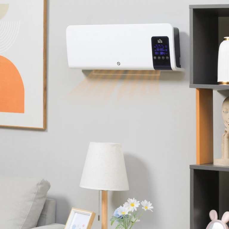 Nástěnné topné těleso s ventilátorem | bílé