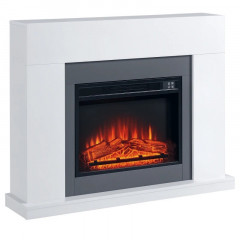 Volně stojící elektrický krb 113 x 26,6 x 87,5 cm | bílý č.2