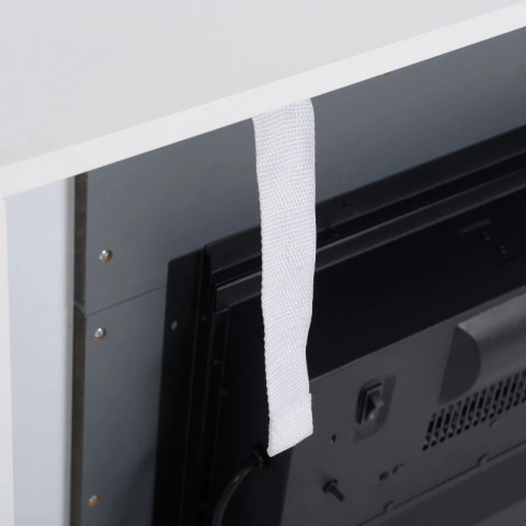 Volně stojící elektrický krb 113 x 26,6 x 87,5 cm | bílý č.5