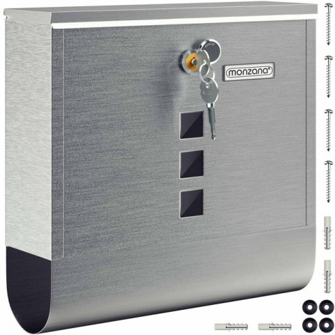 Poštovní schránka s tubusem | stříbrná č.4