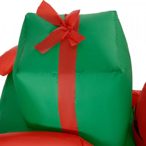 Nafukovací LED Santa Claus se saněmi a sobami č.5
