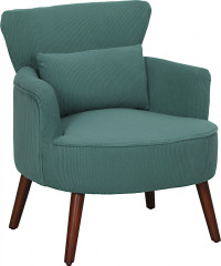 Čalouněné křeslo s opěradlem a zaoblenými područkami | tmavě zelené č.1