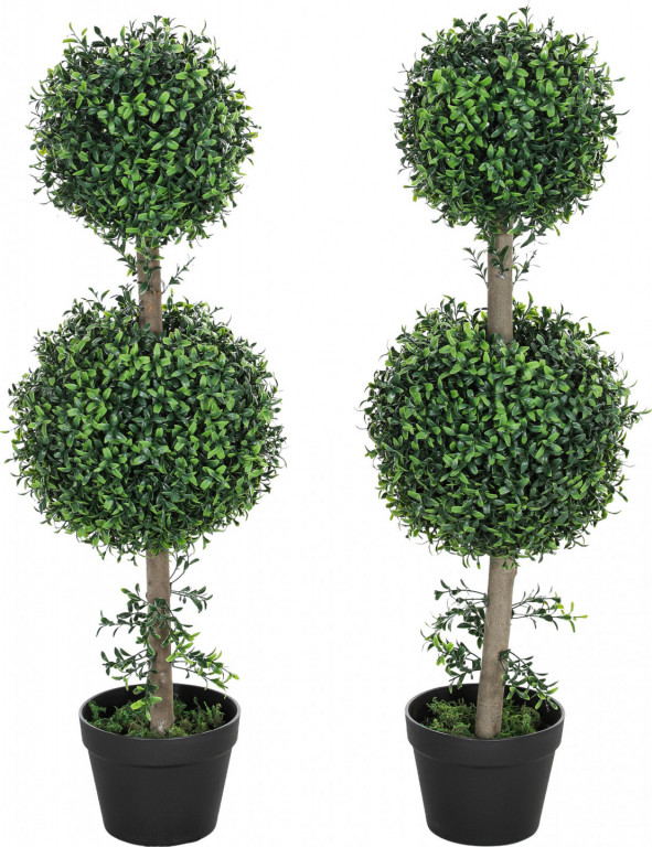 Sada 2 umělých zimostrázů 91,6 cm | zelené