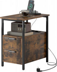 Konferenční stolek s USB porty | rustikálně hnědý Konferenční stolek s USB porty | rustikálně hnědý