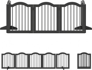 Volně stojící ochranná mříž s nožičkami 261,5 x 61 cm | černá č.1