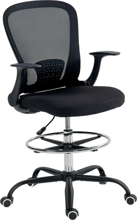 Kancelářská židle s nastavitelným kroužkem na nohy | černá