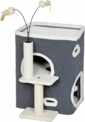 Sisalové škrabadlo pro střední kočky, 58 cm | šedé