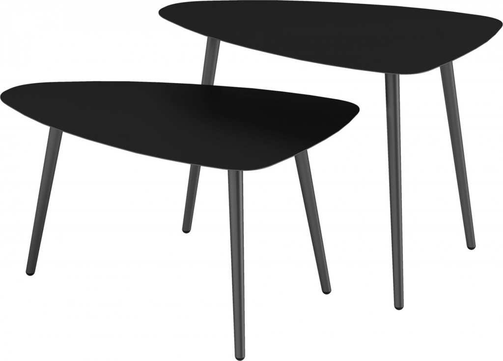 Konferenční stolek sada 2 ks | černý