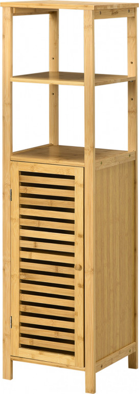 Výškově nastavitelná koupelnová skříňka 33 x 30 x 120 cm | přírodní