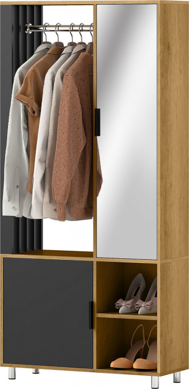 Předsíňová věšáková sestava 80 x 30 x 175 cm | přírodní