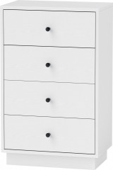 Komoda se 4 zásuvkami, 47 x 29 x 75 cm | bílá č.1