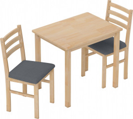 Jídelní stůl se 2 židlemi | přírodní č.1
