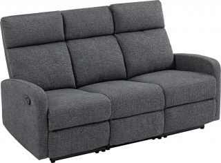 Relaxační křeslo 3místné s funkcí polohování | šedé č.1