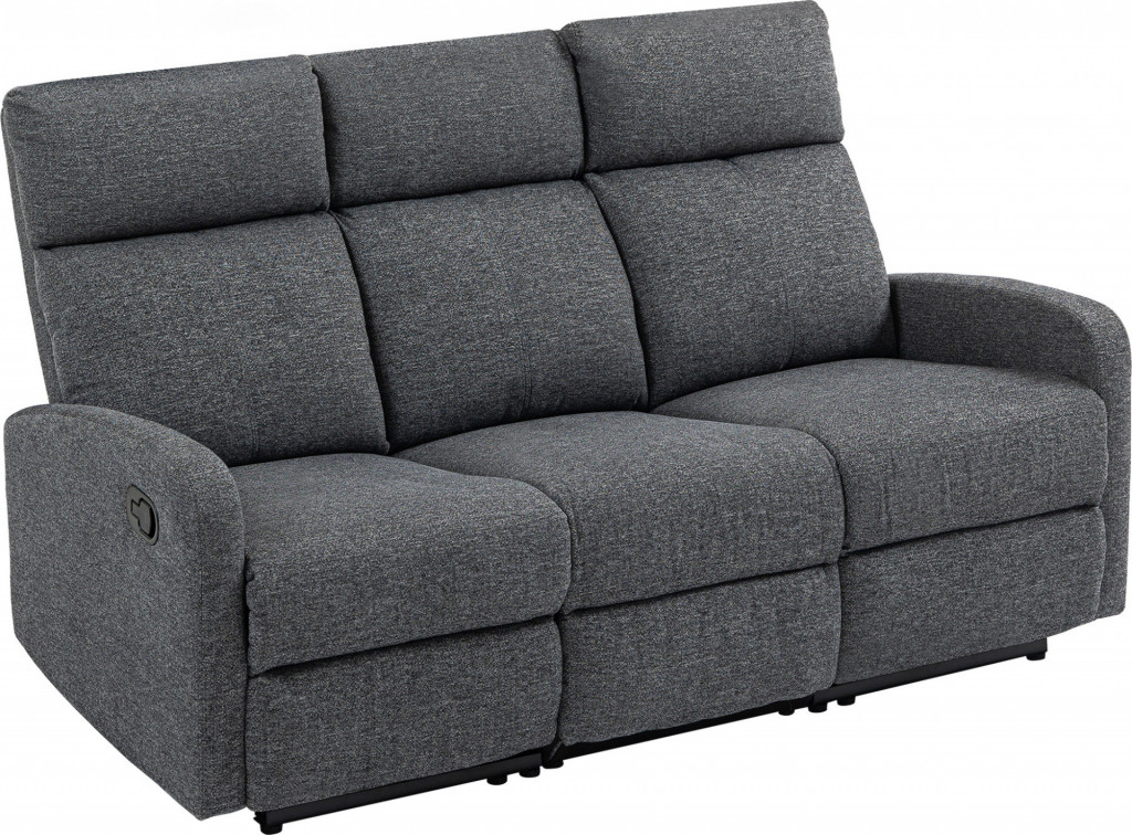 Relaxační křeslo 3místné s funkcí polohování | šedé