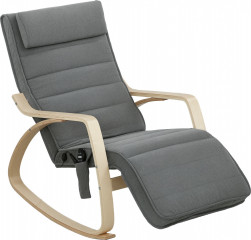 Houpací křeslo s masážní funkcí a vyhříváním | šedé č.1