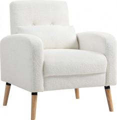 Křeslo s bederním polštářem | bílé č.1