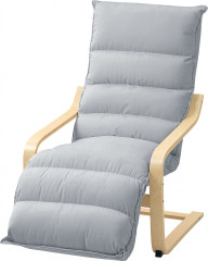 Polohovací křeslo s nastavitelnou podnožkou | světle šedé č.1