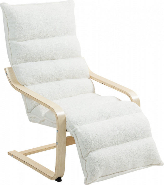 Křeslo s nastavitelnou podnožkou | bílé