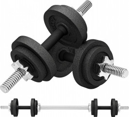 Činky 2v1, 20 kg | černé č.1