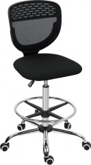 Ergonomická kancelářská židle s nastavitelným kroužkem na nohy | černá č.1