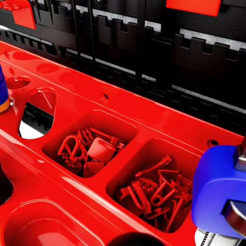 54dílná nástěnná deska na nářadí 95x54cm | černá/červená č.7