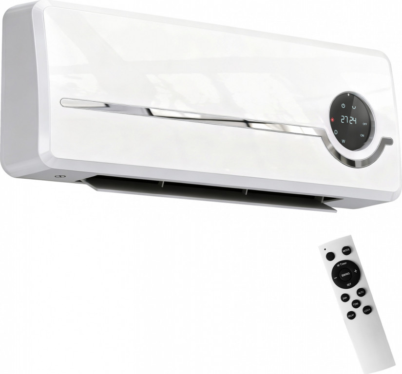 Keramické nástěnné topidlo s ventilátorem | bílé